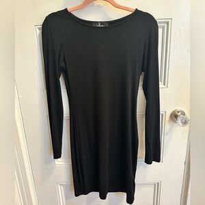 Lulus black long sleeve bodycon dress size S